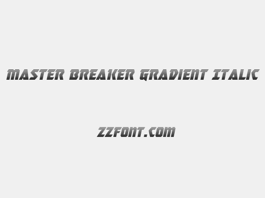 Master Breaker Gradient Italic
