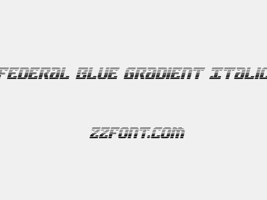Federal Blue Gradient Italic
