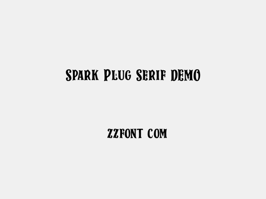 Spark Plug Serif DEMO