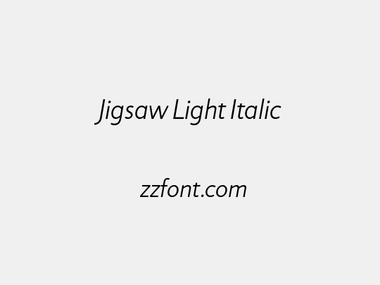 Jigsaw Light Italic