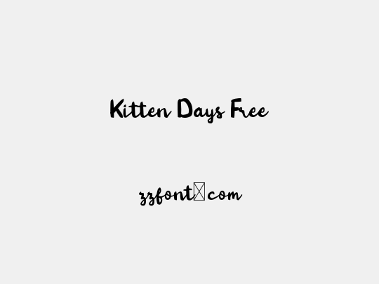 Kitten Days Free