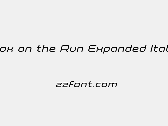 Fox on the Run Expanded Italic