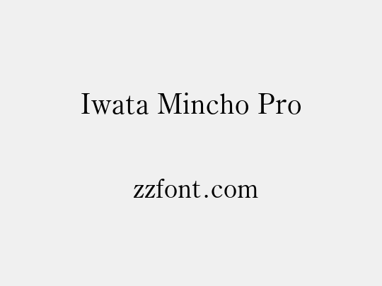 Iwata Mincho Pro