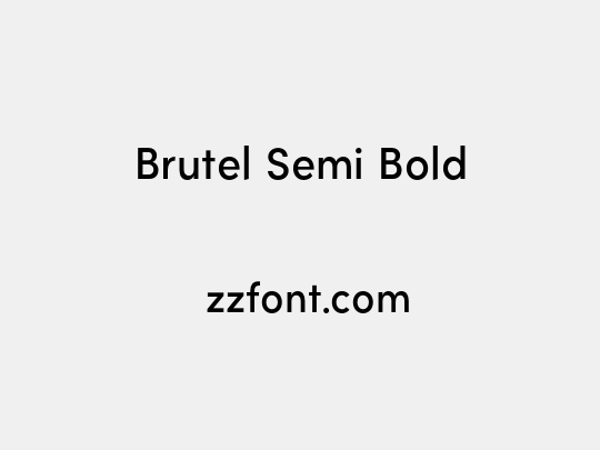 Brutel Semi Bold