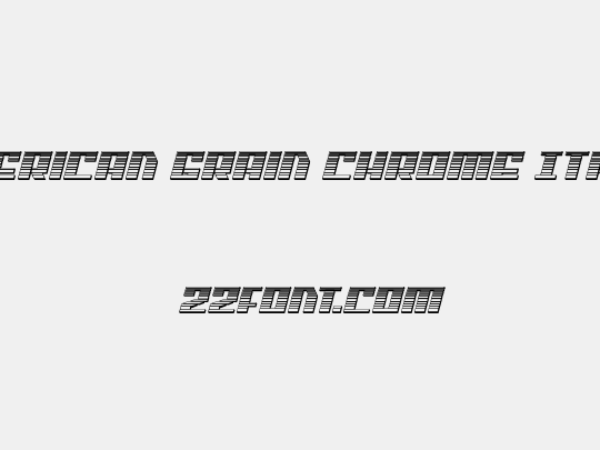 American Grain Chrome Italic