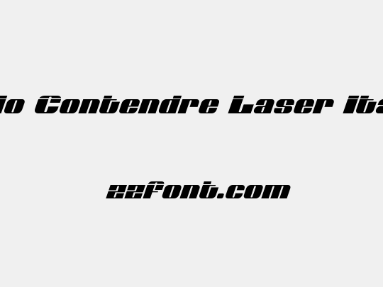 Nolo Contendre Laser Italic