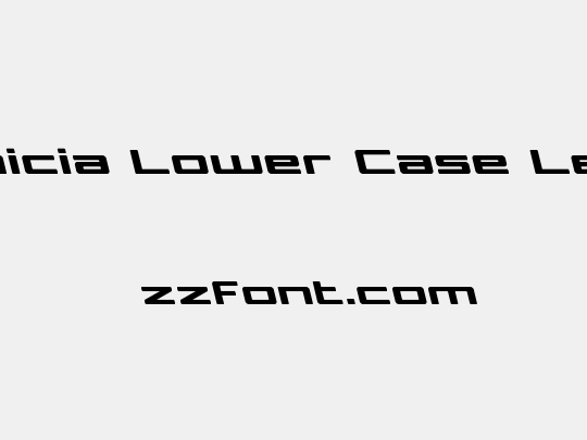 Phoenicia Lower Case Leftalic