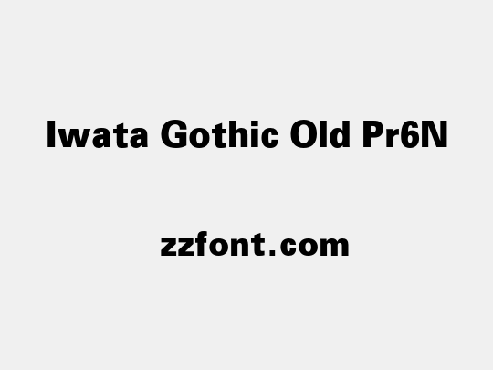 Iwata Gothic Old Pr6N
