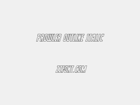 Prowler Outline Italic