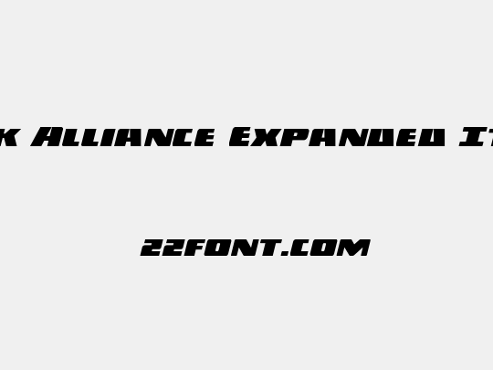 Dark Alliance Expanded Italic