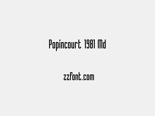 Popincourt 1981 Md