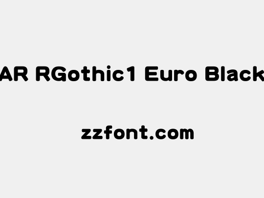 AR RGothic1 Euro Black