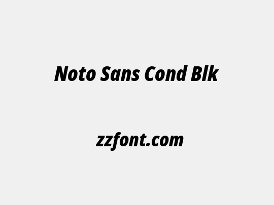 Noto Sans Cond Blk
