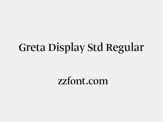 Greta Display Std Regular