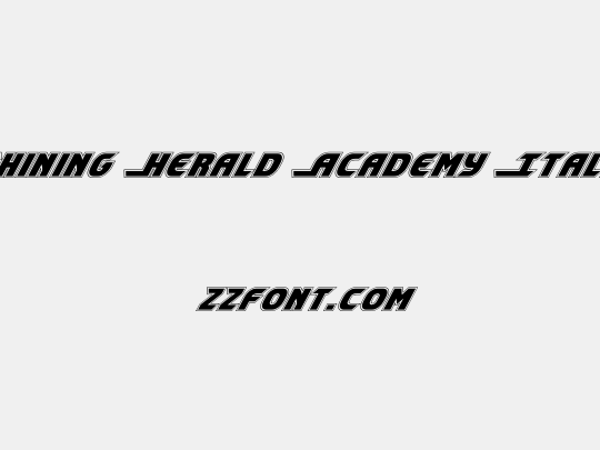 Shining Herald Academy Italic
