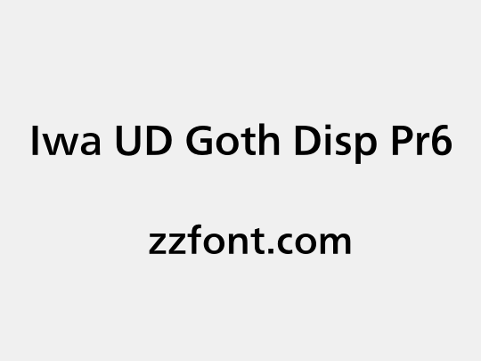 Iwa UD Goth Disp Pr6
