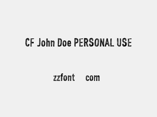CF John Doe PERSONAL USE