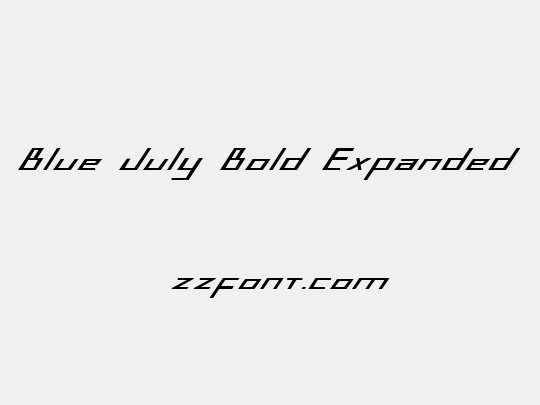 Blue July Bold Expanded