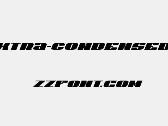 U.S.A. Extra-Condensed Italic