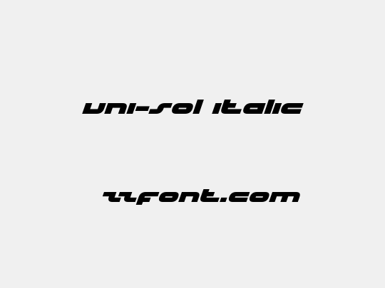 uni-sol italic