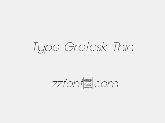 Typo Grotesk Thin