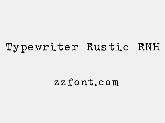 Typewriter Rustic RNH