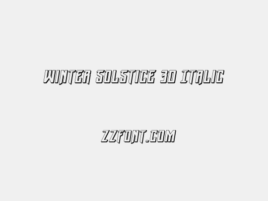 Winter Solstice 3D Italic