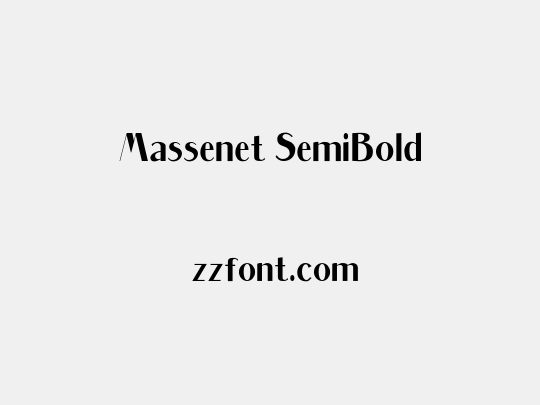 Massenet SemiBold