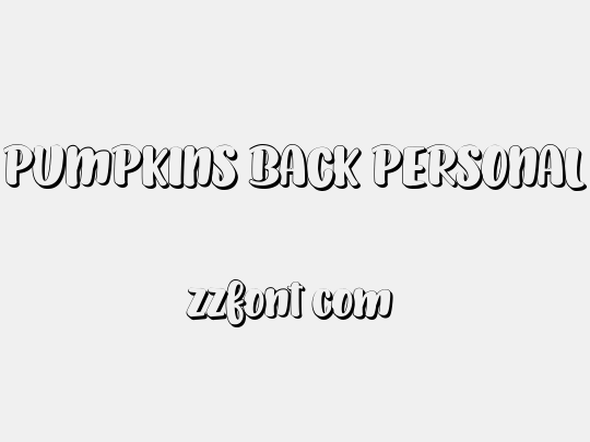 TAN PUMPKINS BACK PERSONAL USE