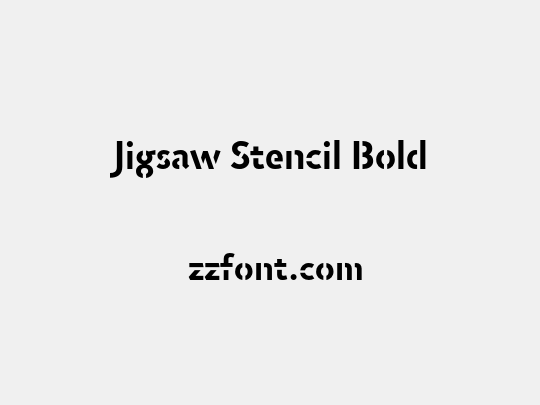 Jigsaw Stencil Bold
