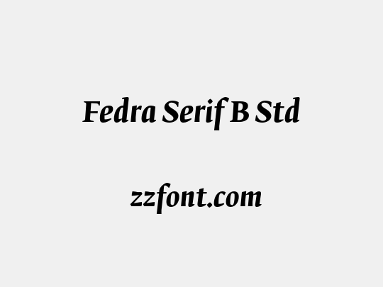 Fedra Serif B Std