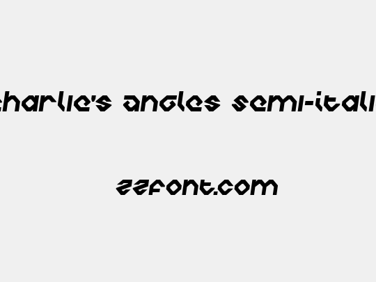 Charlie's Angles Semi-Italic