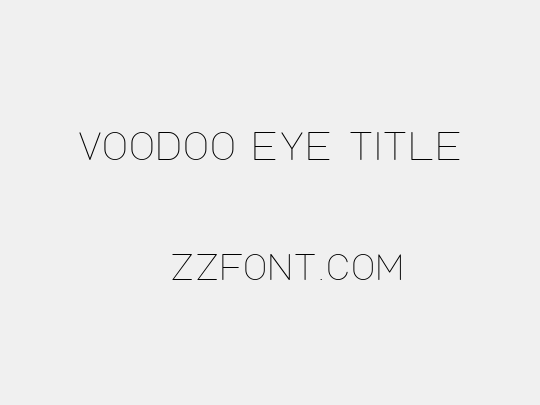 Voodoo Eye Title