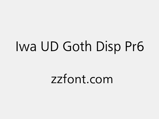 Iwa UD Goth Disp Pr6