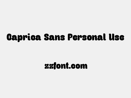 Caprica Sans Personal Use