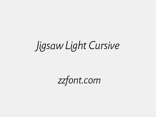 Jigsaw Light Cursive