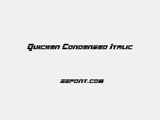 Quicken Condensed Italic