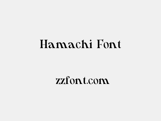 Hamachi Font