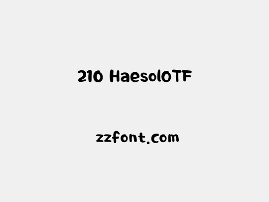 210 HaesolOTF