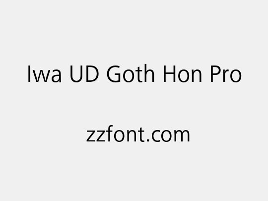 Iwa UD Goth Hon Pro