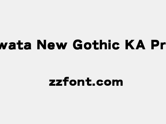 Iwata New Gothic KA Pro