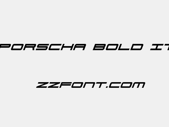 911 Porscha Bold Italic