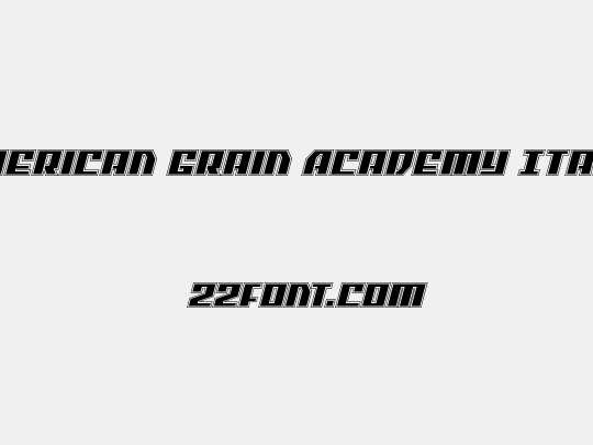American Grain Academy Italic