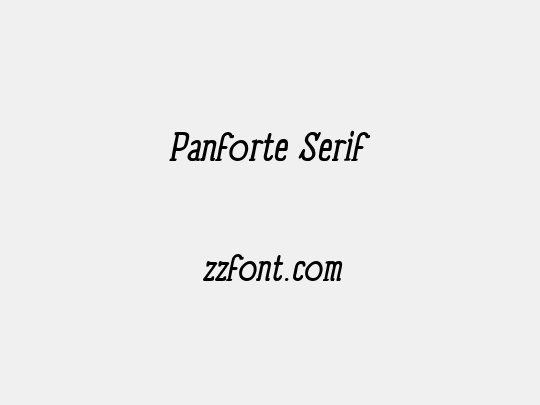 Panforte Serif