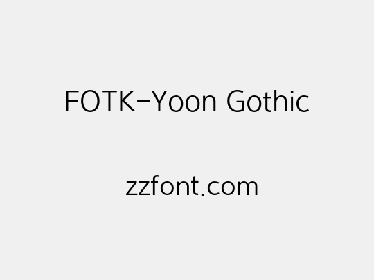 FOTK-Yoon Gothic