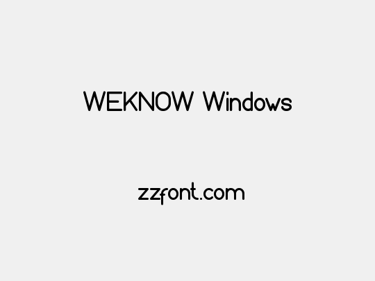 WEKNOW Windows