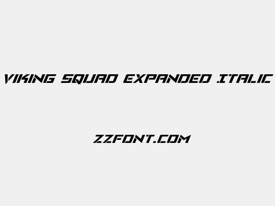 Viking Squad Expanded Italic