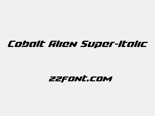 Cobalt Alien Super-Italic