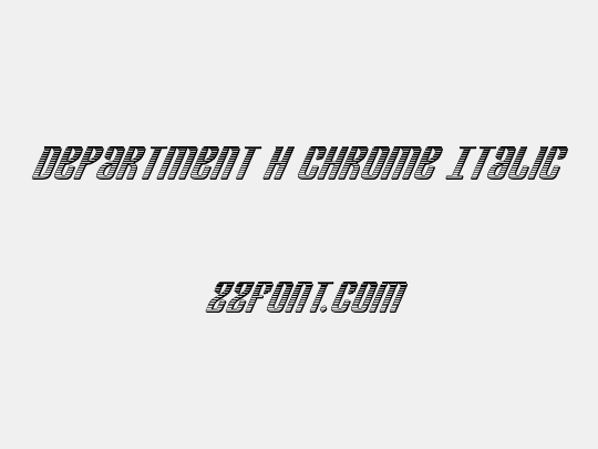 Department H Chrome Italic