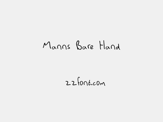 Manns Bare Hand